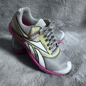 Womens Reebok Slim Tone Edge Gray Athletic Training Shoes Sneakers Size 6.5